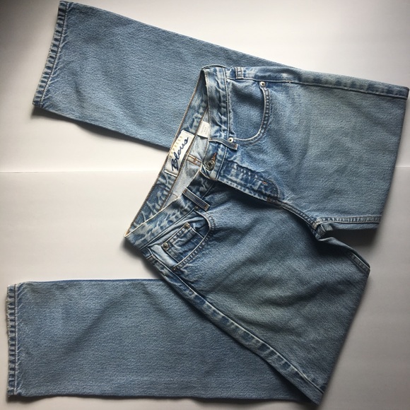 Vintage 90s🌻 Express Bleus Denim Bootcut Jeans 🌻 - Picture 2 of 8